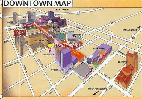 las vegas fremont street map